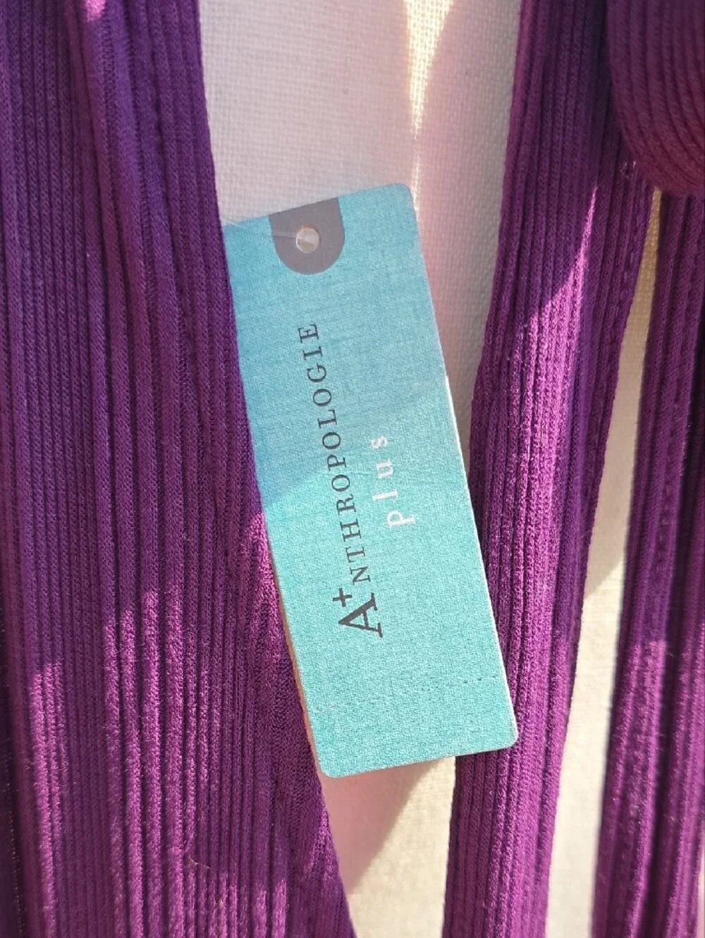 Anthropologie Plum Ruffle-Trim V-Neck Maxi Dress - Picture 3 of 7